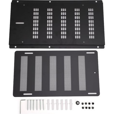 Couvercle de ventilation pour espace rampant 16x9 pouces, réglable avec écran amortisseur, Grille d'air en métal robuste pour remorque de camping-car, Yacht, Garage (1/5)