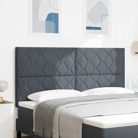 vidaXL Cabecero Gris oscuro 180 cm Terciopelo (1/5)