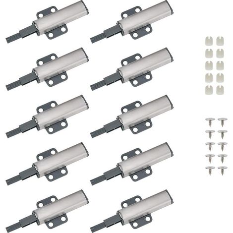 10 Stück magnetische Türverschlüsse mit Druckmechanismus für Möbeltüren, Schränke, Schubladen, kompatibel mit Kleiderschränken (1/4)
