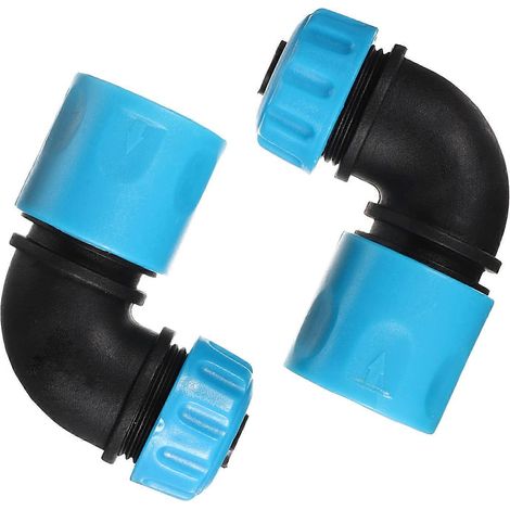 Raccord coudé robuste pour tuyau d'arrosage, adaptateur pour système d'irrigation, idéal pour les jardiniers amateurs (lot de 2). (1/5)