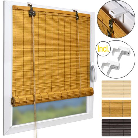 Sol Royal SolDecor B86 Persianas de bambú Rollo bambú Ventanas Klemmfix Robusto Madera Calidad	Bambú, 160x100 cm