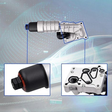 Module de boîtier de filtre de refroidisseur d'huile moteur en aluminium A2711801410 pour Mercedes-Benz C180, C200, C204 et C250 W-SFYGV (1/5)