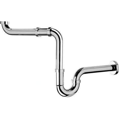 Sapho Omp Tea Siphons - Siphon de lavabo, encombrement réduit, chrome 126.013.5H (1/2)