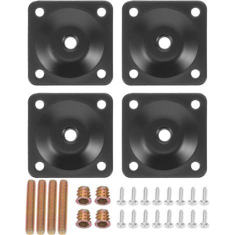 1 jeu de plaques de fixation pour pieds de table, plaques de réparation de meubles, supports de pieds de table-5x5cm (1/4)