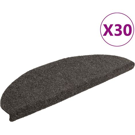 Stufenmatten Selbstklebend 30 Stk. 65x21x4 cm Anthrazit Halbrund Groß