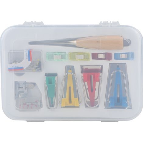 Set mit 6 robusten Schrägbandeinfasswerkzeugen für Leder zum Heimnähen (1/5)