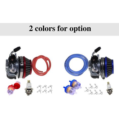 Carburateur de compétition pour moteur à essence 2 temps 49cc 50cc 66cc 80cc 100cc avec filtre à air (1/4)