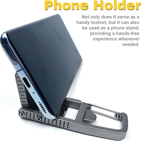Porte-clés multi-outils, tournevis, outil de réparation de vélo pliable, ouvre-bouteille en acier inoxydable, support de téléphone pour usage domestique et extérieur (1/5)