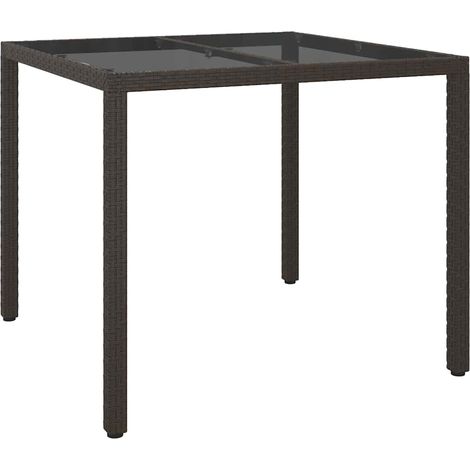 vidaXL Tavolo da Pranzo da Giardino Marrone 90 x 90 x 75 cm