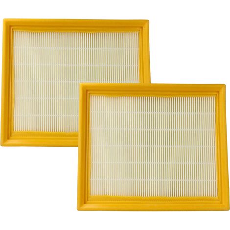 vhbw 2x Filter compatible with Lidl Parkside PPWD 30 A1 Vacuum Cleaner - HEPA filter Yellow White