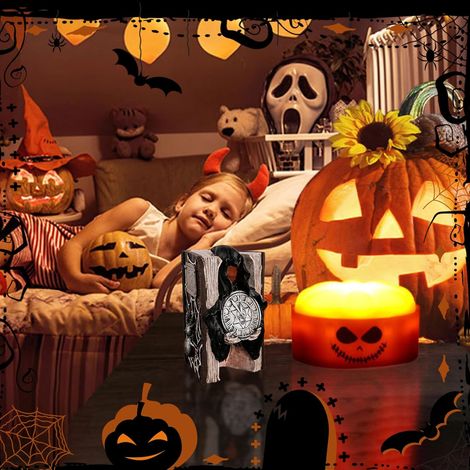 Figurines de Squelette en Train de Lire pour Halloween - Statue en résine (1/4)