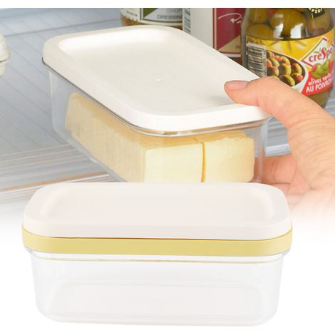 Boîte à beurre, boîte à fromage avec filet de découpe, boîte de rangement alimentaire pour la cuisine (1/4)