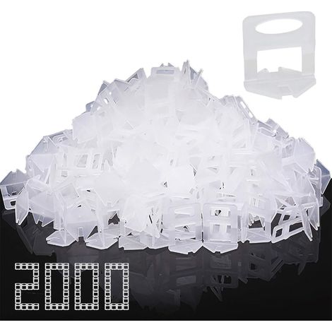 2000 Languettes, Largeur 1,5 mm, Système Nivellement, Épaisseur 3-12 mm, Carrelage (1/5)