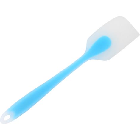 Spatule silicone translucide intégrée enveloppée portable résistante à la chaleur outil cuisine boulangerie DIY bleue (1/5)