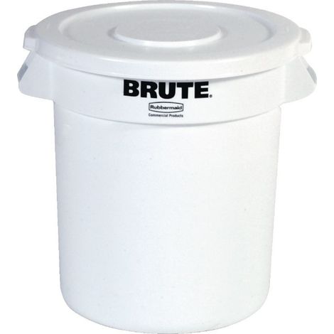 Conteneur professionnel rond blanc - 37,9 L - Rubbermaid (1/2)