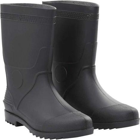 Bottes en caoutchouc noir, pointure 46, PVC