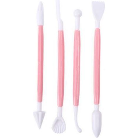 Ensemble de 8 stylos à graver les gâteaux roses à double pointe, pour une prise en main confortable. (1/5)
