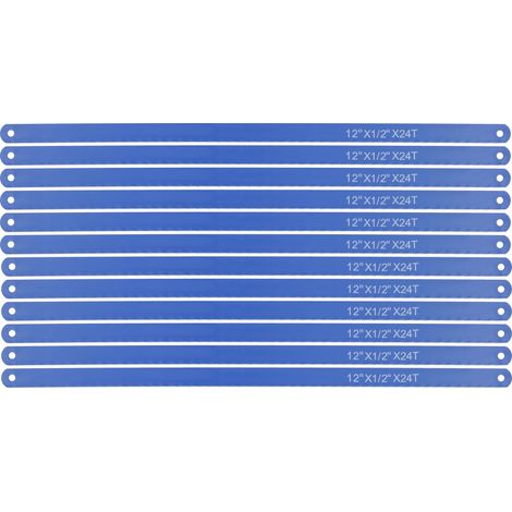 Metallsägeblätter, 12 Stück, einseitig, 24 TPI