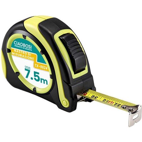 Mètre ruban - AVIZAR - 7,5 m - Ruban acier durable - Boîtier ABS résistant - Auto-verrouillage (1/5)