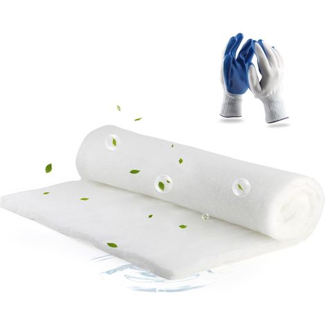 1x Filtre G4 à Découper 1m1m2cm Filtre G4 ISO Coarse VMC Double Flux Filtres de Climatiseur Filtration de l’air pour climatiseur,Hotte Aspirante,Système de Ventilation avec Gant (1/5)