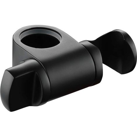 Support de pommeau de douche réglable en acier inoxydable pour barre de douche 25 mm Noir (1/5)