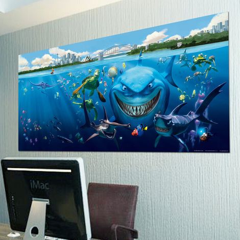 Poster géant Bruce Némo Pixar intisse 202X90 CM (1/5)