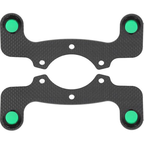 Pulsante del clacson in fibra di carbonio per volante, 2 pezzi, funzionalità migliorata, kit di ricambio esterno per Nardi 6 bulloni, colore verde. (1/4)