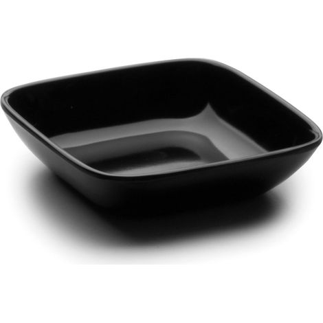 Bol délicat - mélamine classique, couleur noire, diamètre 10 cm, léger et résistant, adapté pour un usage quotidien.