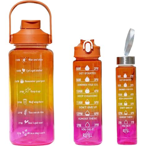 3 In 1 Sports Water Bottle Cold Driker Multi Purpose Plastic Cup