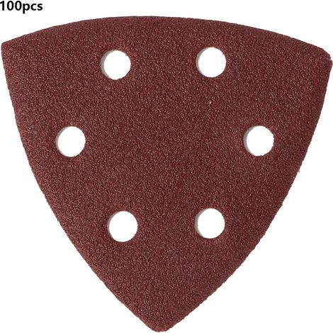 Ortviai Disque à poncer triangulaire en alumine 90 x 90 x 90 mm, grain 60, 100 pièces (1/5)