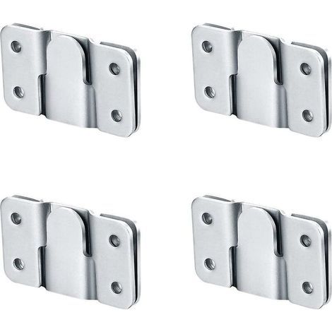 4-teiliges Einbau-Montageset, Wandhalterungen für Kopfteile, Wandmontage, Z-Clip-Verriegelungshaken, Möbelbeschlagverbindung (1/5)