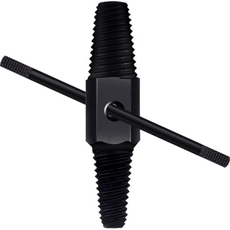 [JAMAIS UTILISÉ]Extracteur Conduite D'Eau à Double Tête De Boulon Vis Antidérapant, Utilisé pour Retirer Les Fils Cassés Dans Conduites Vieillissantes Et ExtréMités Cassées (Noir) (1/4)