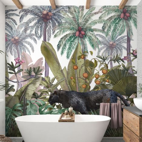 Papier peint panoramique - Jungle - 130 cm x 105 cm (1/4)