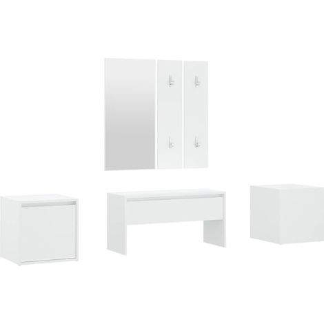Maison Exclusive - Set di Mobili da Corridoio Bianco in Legno Multistrato (1/5)