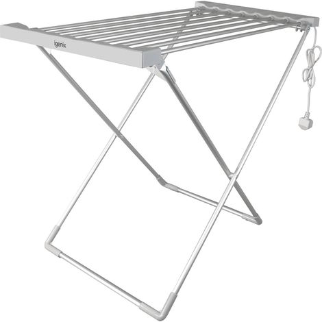 Igenix IGHA068S Foldable Electric Heated Airer, Anti Sleep Feet, 8 Heated Tubes, Water Proof Switch with Power Indicator Light, Holds up to 10kg of Washing with 6 Metres of Drying Space (1/3)