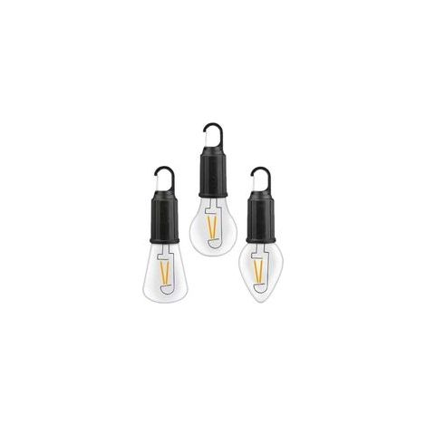 Solar-powered rechargeable camping light bulb, multi-functional portable tent light, outdoor bulb light, spherical camping light (1/2)