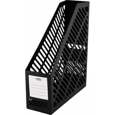 Porte-revues noir en plastique résistant – Rangement vertical A4 – Largeur 90 mm – Pour bureaux modernes et organisés (1/5)
