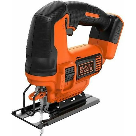 BLACK+DECKER BDCJS18N Sierra de Calar sin Cable Corte de 55 m en Madera 8 m en Acero Incluye 1 Hoja Para Corte en Madera 18V Negro Naranja No Incluye Cargador Ni Batería