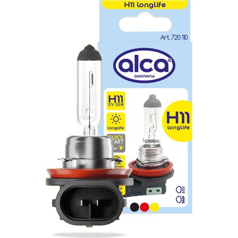 alca® Halogenlampe H11 Fahrzeuglampe Glühbirne Auto Leuchtmittel 12V 55W Sockel: PGJ19-2