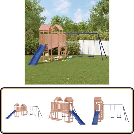 Spielturm Massivholz Douglasie - Holzspielplatz - Outdoor Spielgeräte - Gartenmöbel - Kindgerechtes Spielzeug - Spielturm