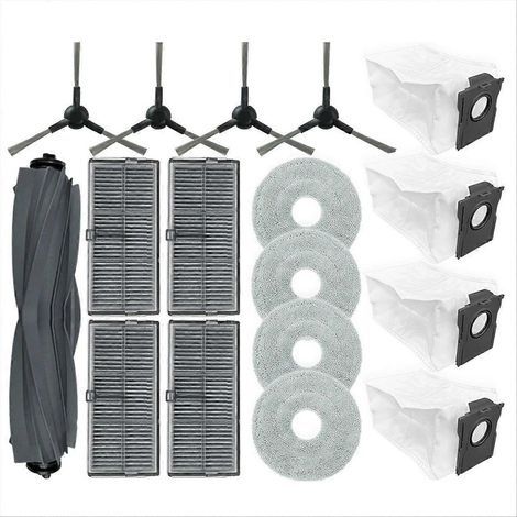 Pièces détachées pour aspirateurs L30s Ultra et L10s Ultra Gen 2 : rouleau principal, brosse latérale, filtre HEPA, lingette de nettoyage et sac à poussière (1/5)