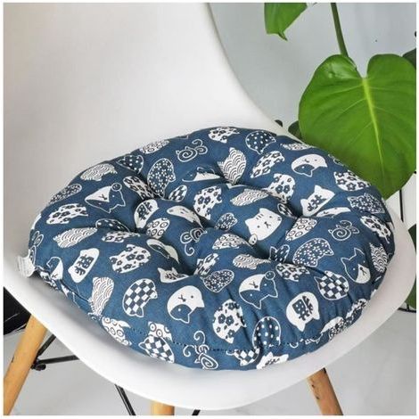 50x50cm Round Seat Cushion, Home Dining Car Decor, Flat Chair Pad, Style-24