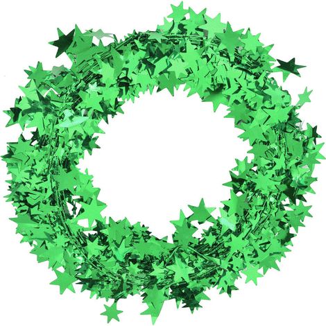 Couronne de Noël en forme d'étoile de 7,5 mètres, accessoire de décoration pour sapin de Noël, mariage, fête ou costume (vert) (1/3)