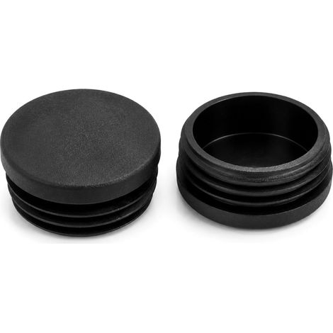 Bouchon en nylon pour tube de 30mm - Couleur noir - DECO FER FORGE (1/3)