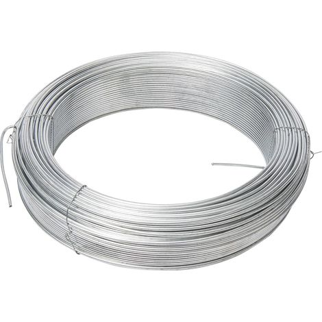 1 Rouleau Fil De Fer Galvanisé Ø1,3mm 50m Acier Résistant Clôture Jardin