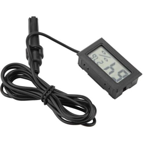 Mini thermomètre hygromètre, moniteur de jauge de compteur d'humidité numérique LCD intégré avec sonde externe pour incubateurs, couveuses, réservoir de reptiles, aquarium, réservoir (1/5)