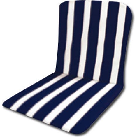 Cuscino da spiaggia monoblocco basso blu/bianco 75x42x1,5 cm (4 unità)