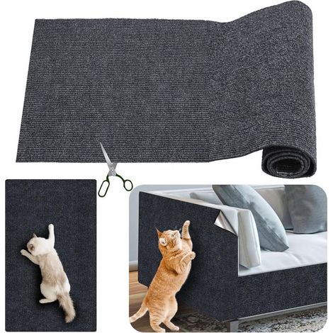 40x200 cm Tapis Griffoir pour Chat , DIY Antidérapant, Peut Être Coupé sur Mesure, Horizontal et Vertical, Protège Les Tapis et Les Canapés (1/5)