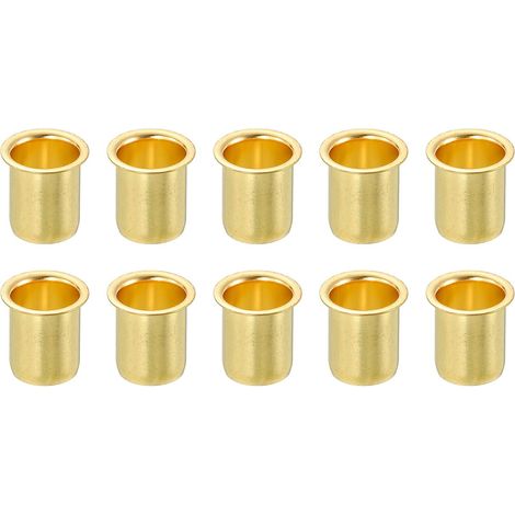 10Pcs pour 12mm (1/2") Tube ID Laiton Compression Raccord, Insertion Tube Support Compression Manchon Raccord, Manchon Ferrules pour Eau Huile Air Tuyau (1/5)