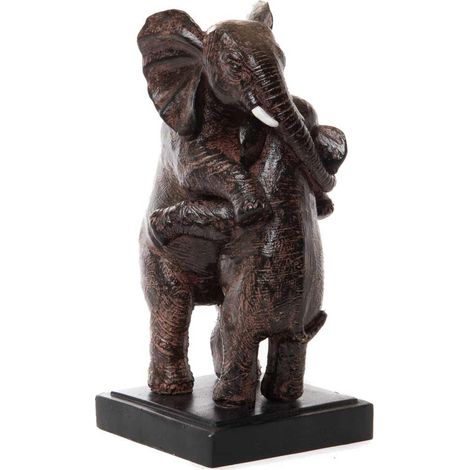 Statuette de décoration maman et son éléphanteau (1/2)